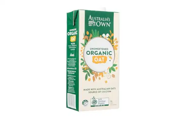 Australias Own Unsweetened Organic Oat Milk