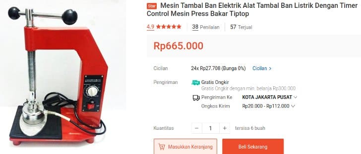 Mesin Tambal Ban Canggih CN Power VT8041