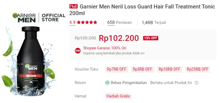 garnier men loss guard