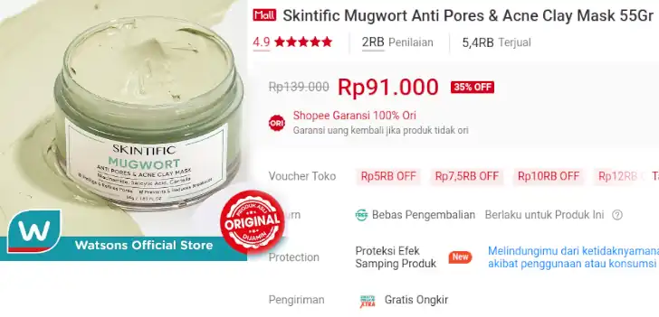 harga skintific clay mask