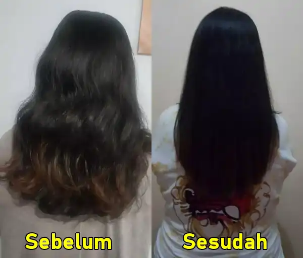 hasil pelurusan rambut makarizo