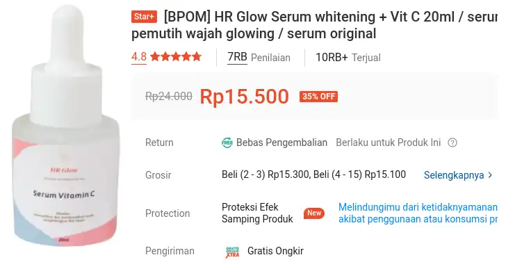 hr glow serum vitamin c