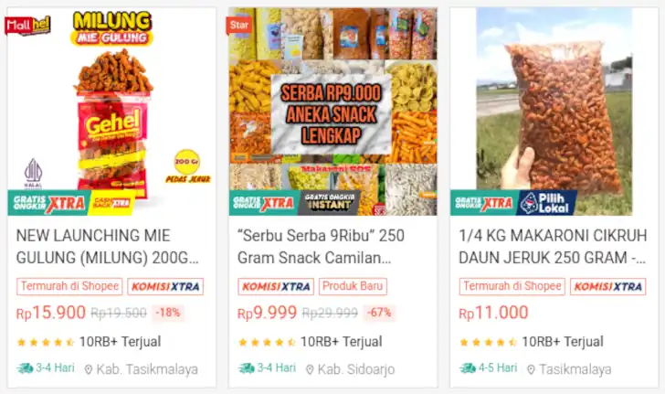 promo jajanan pedas shopee