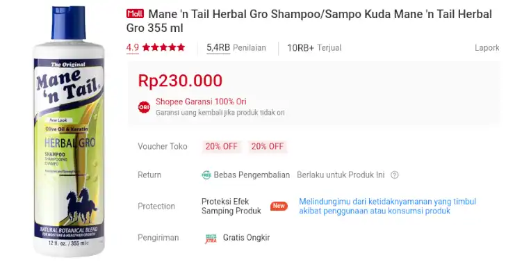 promo shampo kuda shopee