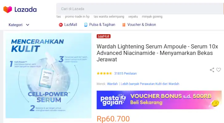 serum pencerah wajah wardah