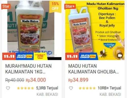 harga madu gholiban