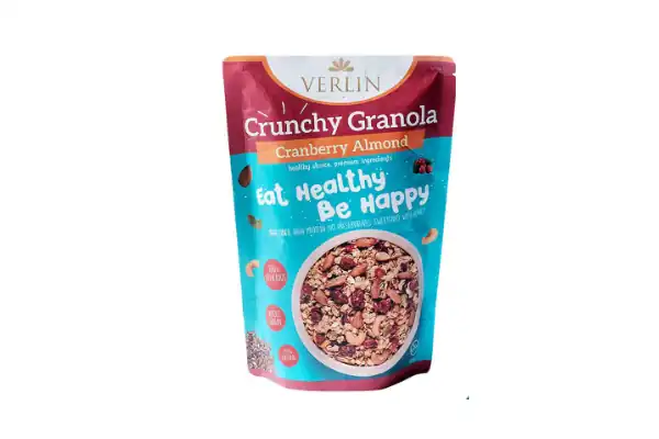 snack ibu hamil Verlin Crunchy Granola Cranberry Almond