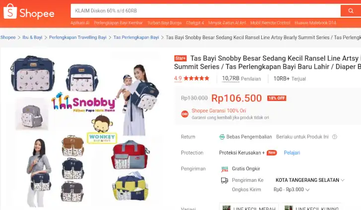 tas bayi snobby shopee