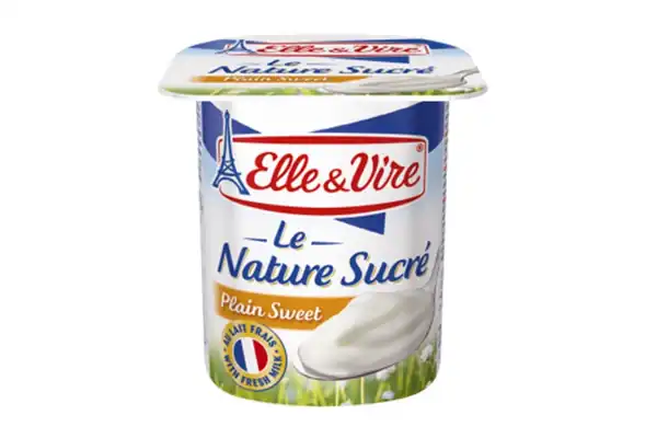 yogurt Elle Vire Le Nature Sucre Plain Sweet