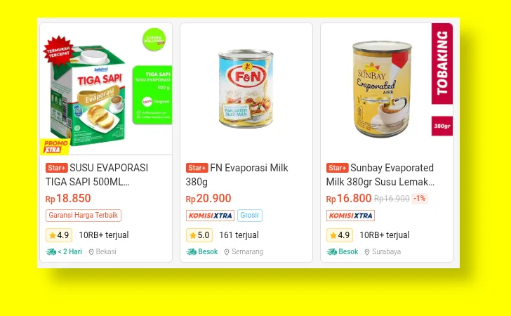alternatif pembelian susu evaporasi