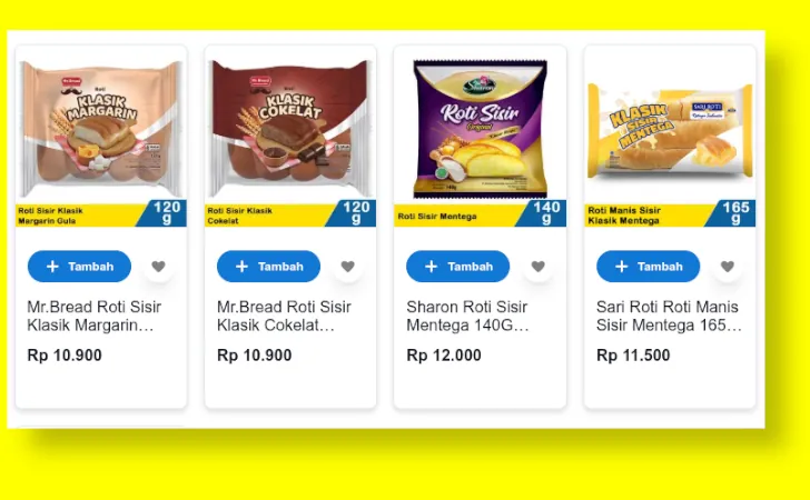 harga roti sisir di indomaret