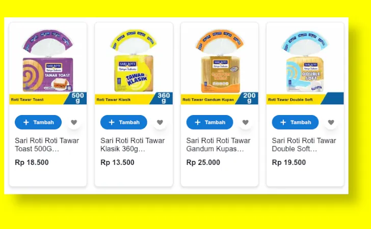 harga roti tawar di indomaret