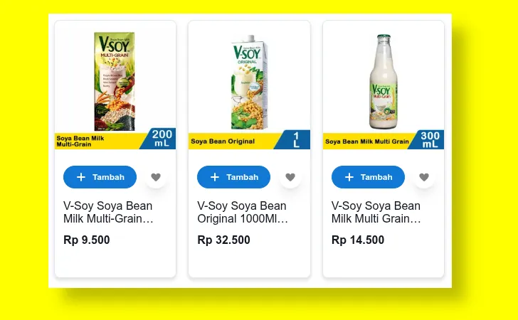 harga susu kedelai di indomaret