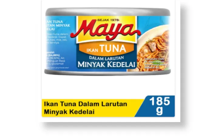 ikan tuna dalam larutan minyak kedelai