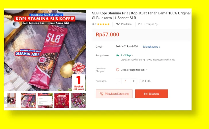kopi slb di shopee