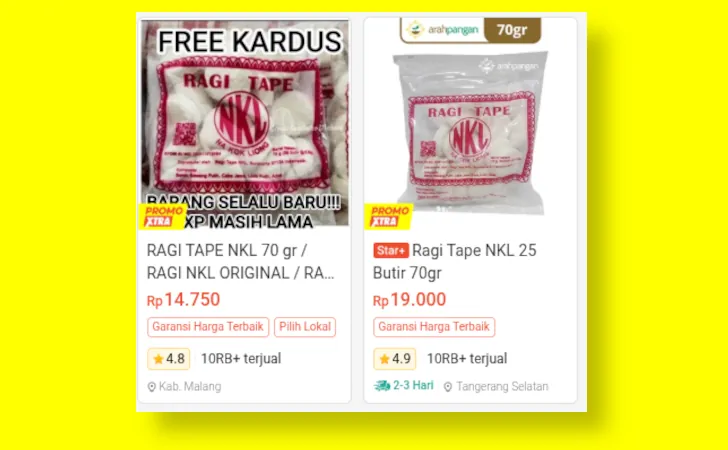 ragi tape NKL