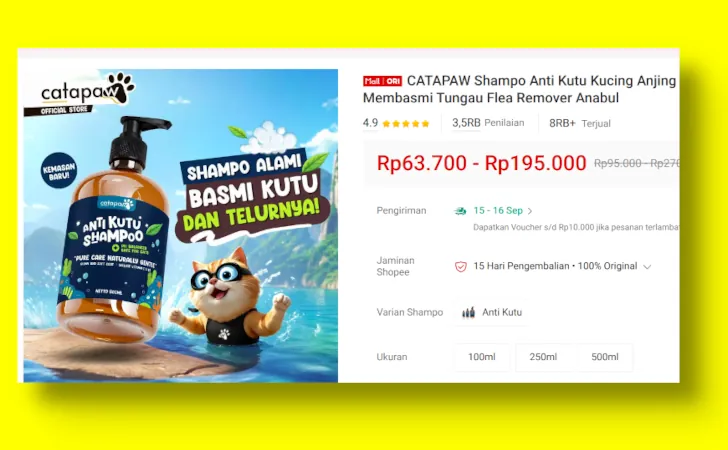 catapaw shampo kucing