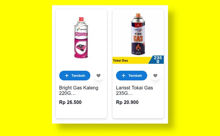 harga gas portable di indomaret