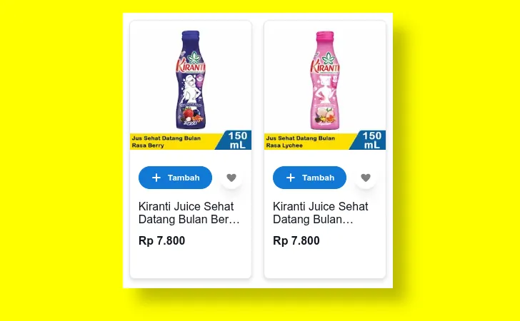 harga minuman pelancar haid di indomaret
