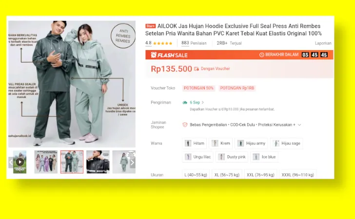 jas hujan ailook di shopess