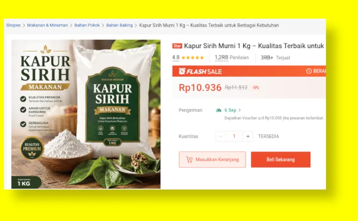 kapur sirih terbaik di shopee