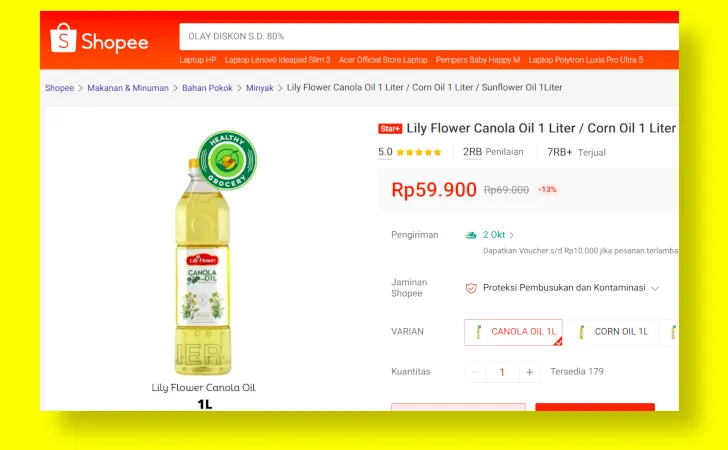 lily flower canola oil