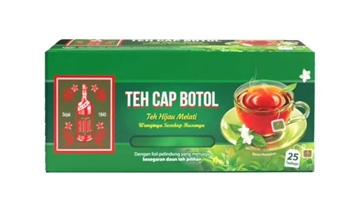 teh hijau cap botol di indomaret