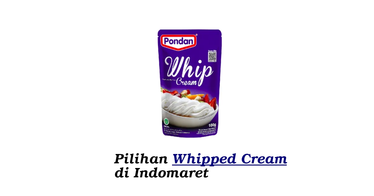 whipped cream di indomaret